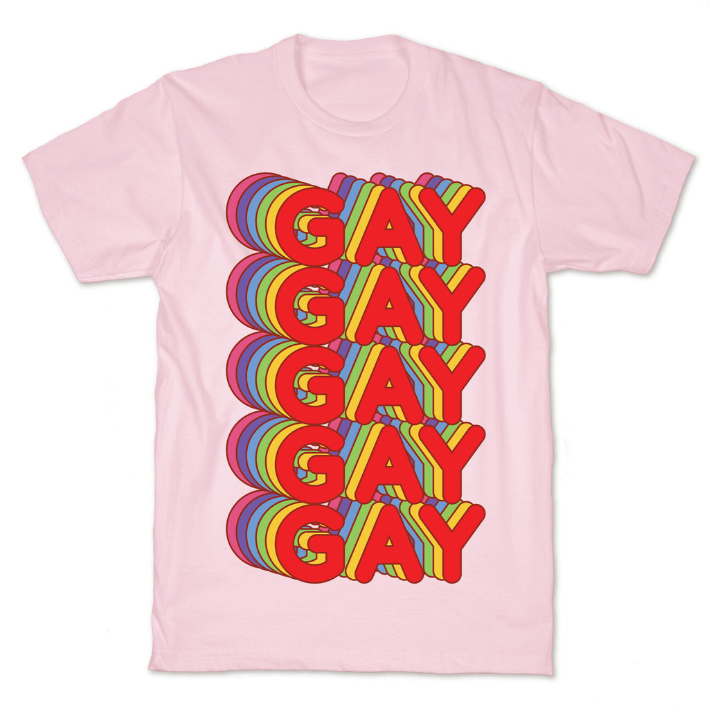 Gay Retro Rainbow T-Shirt