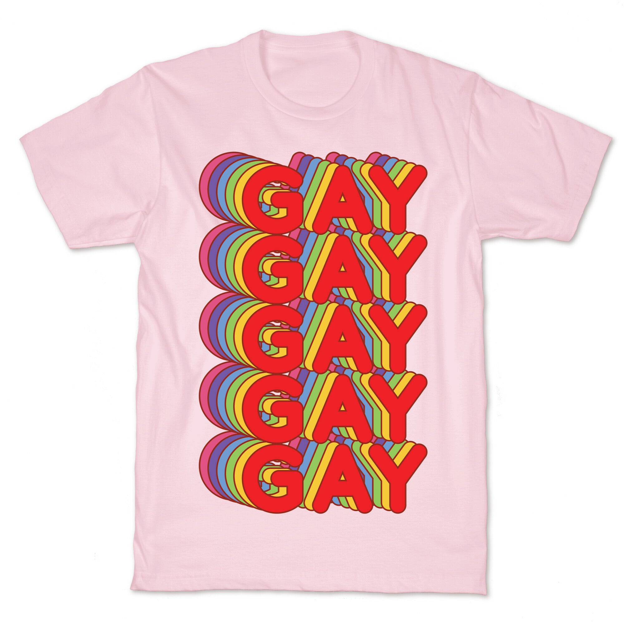 Gay Retro Rainbow T-Shirt