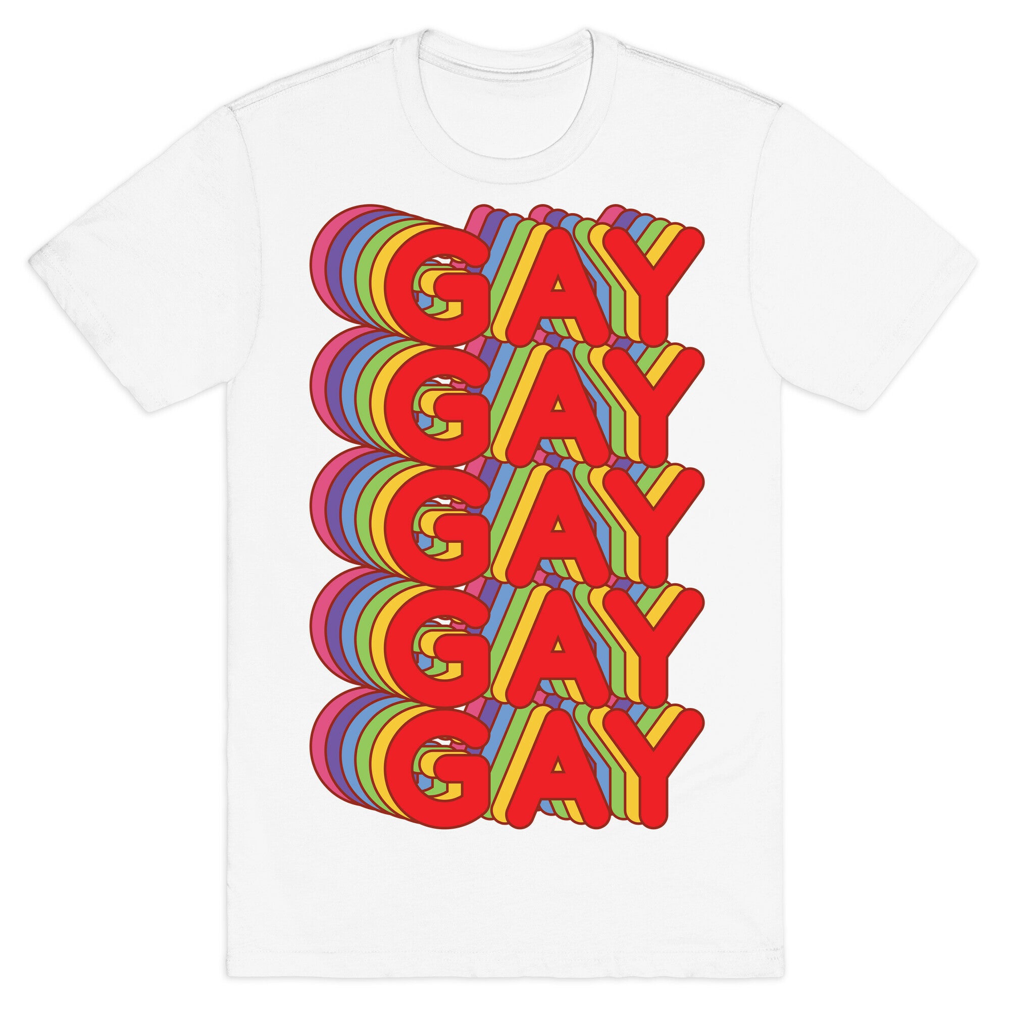 Gay Retro Rainbow T-Shirt