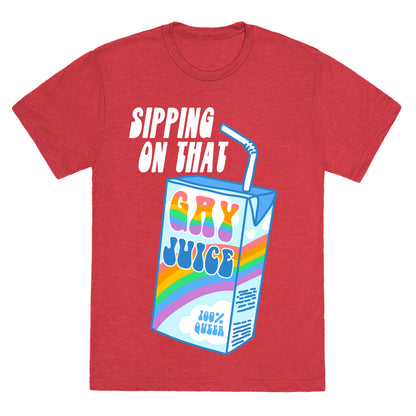 Gay Juice Juice Box Unisex Triblend Tee