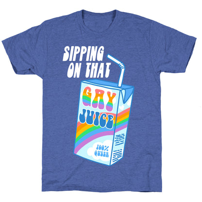 Gay Juice Juice Box Unisex Triblend Tee