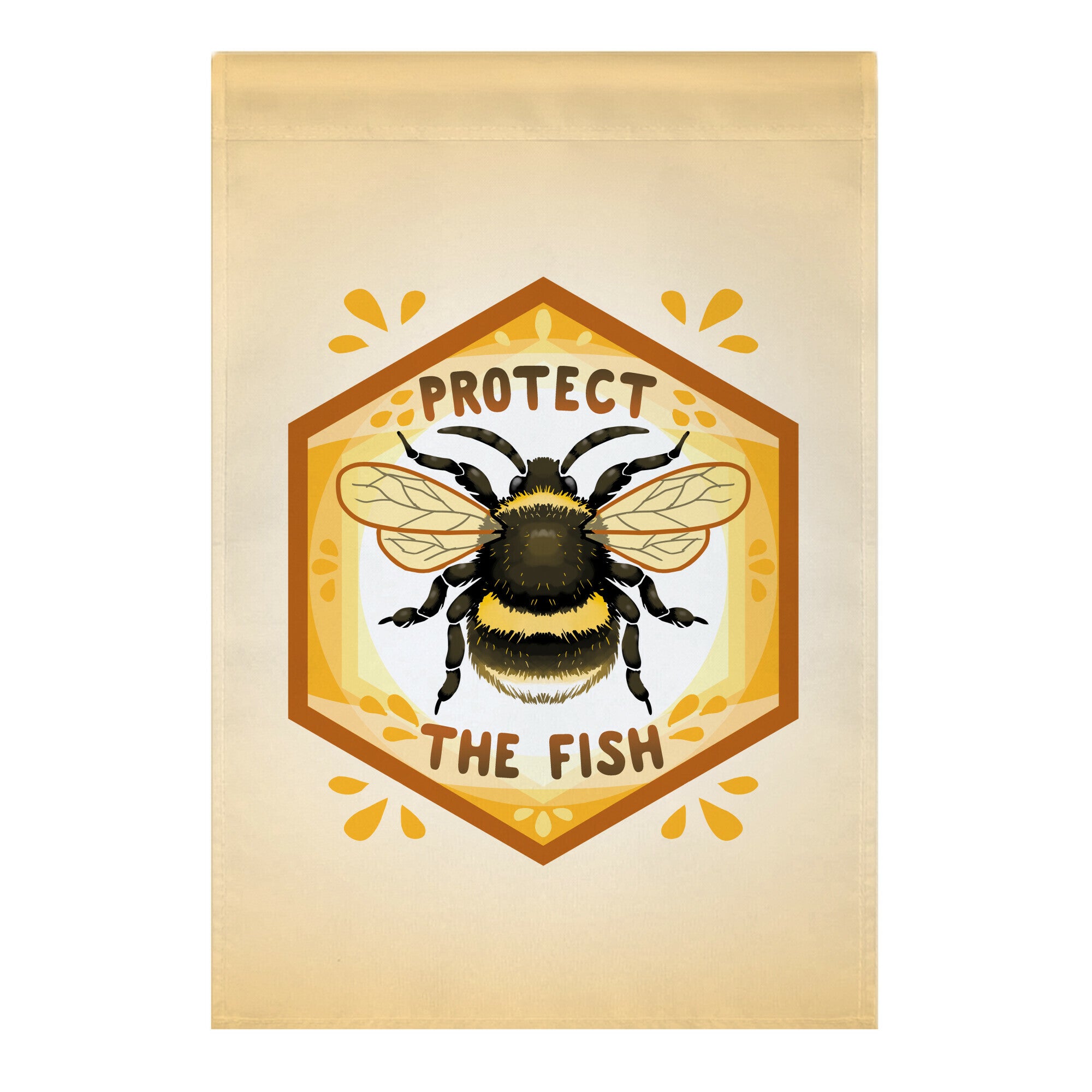Protect The Fish Garden Flag