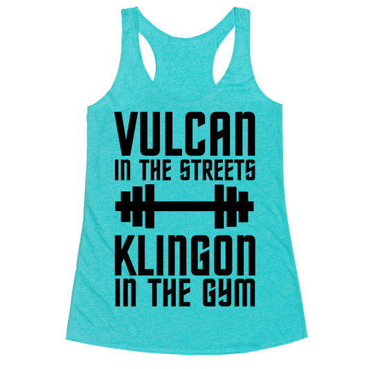 Klingon in the Gym Racerback Tank