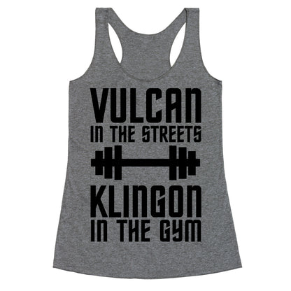 Klingon in the Gym Racerback Tank