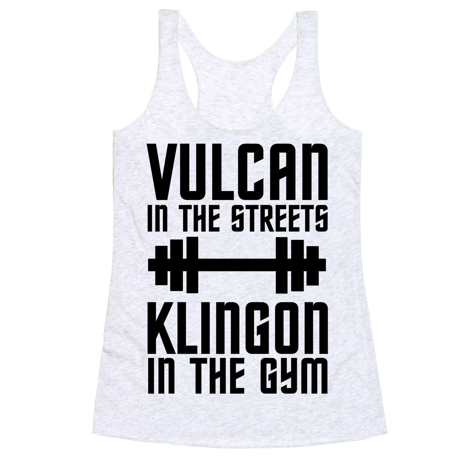 Klingon in the Gym Racerback Tank