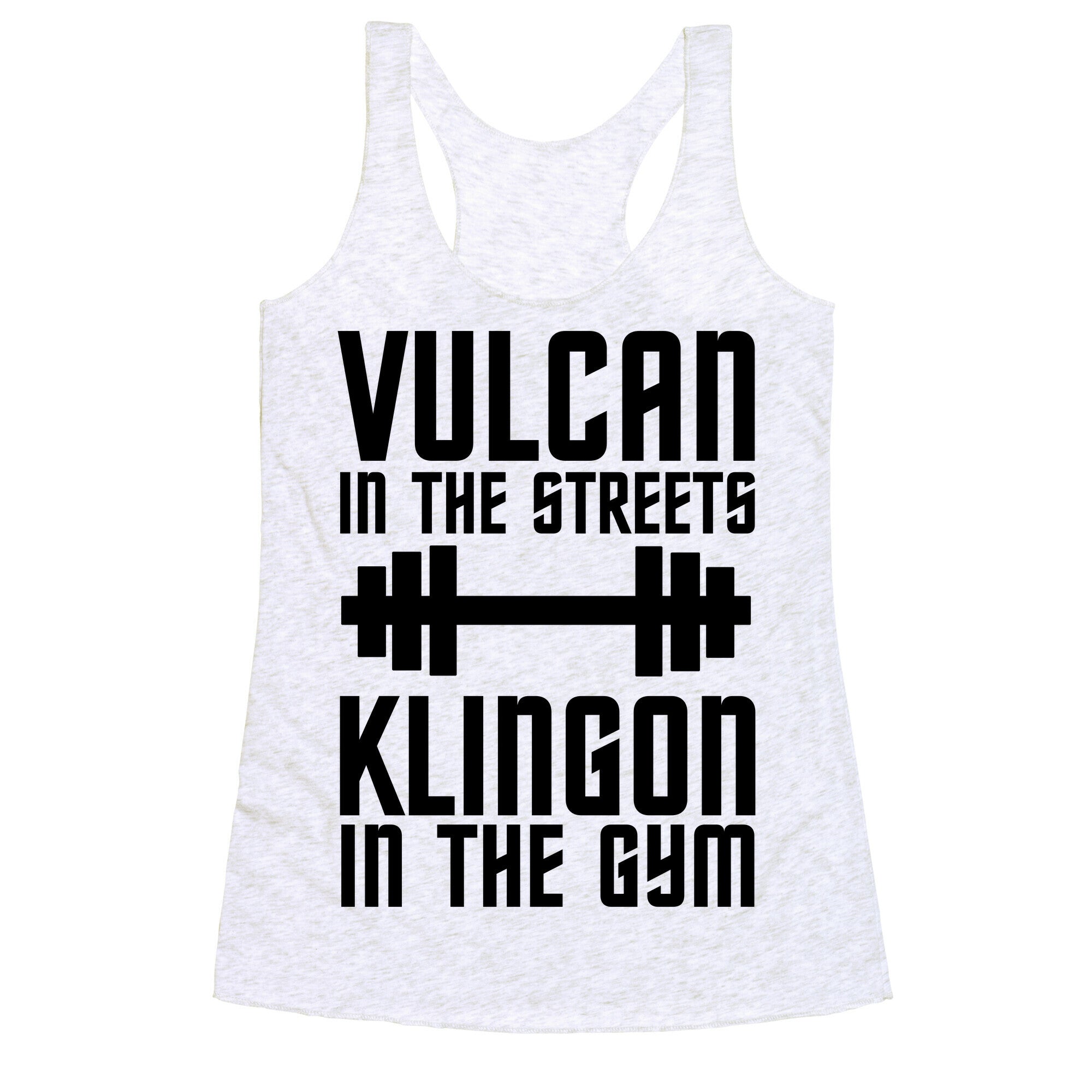 Klingon in the Gym Racerback Tank