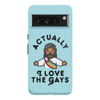 Actually, I Love The Gays (Brown Jesus) Phone Case