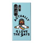 Actually, I Love The Gays (Brown Jesus) Phone Case