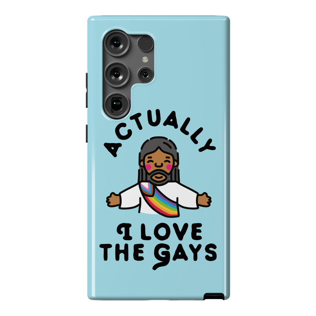 Actually, I Love The Gays (Brown Jesus) Phone Case