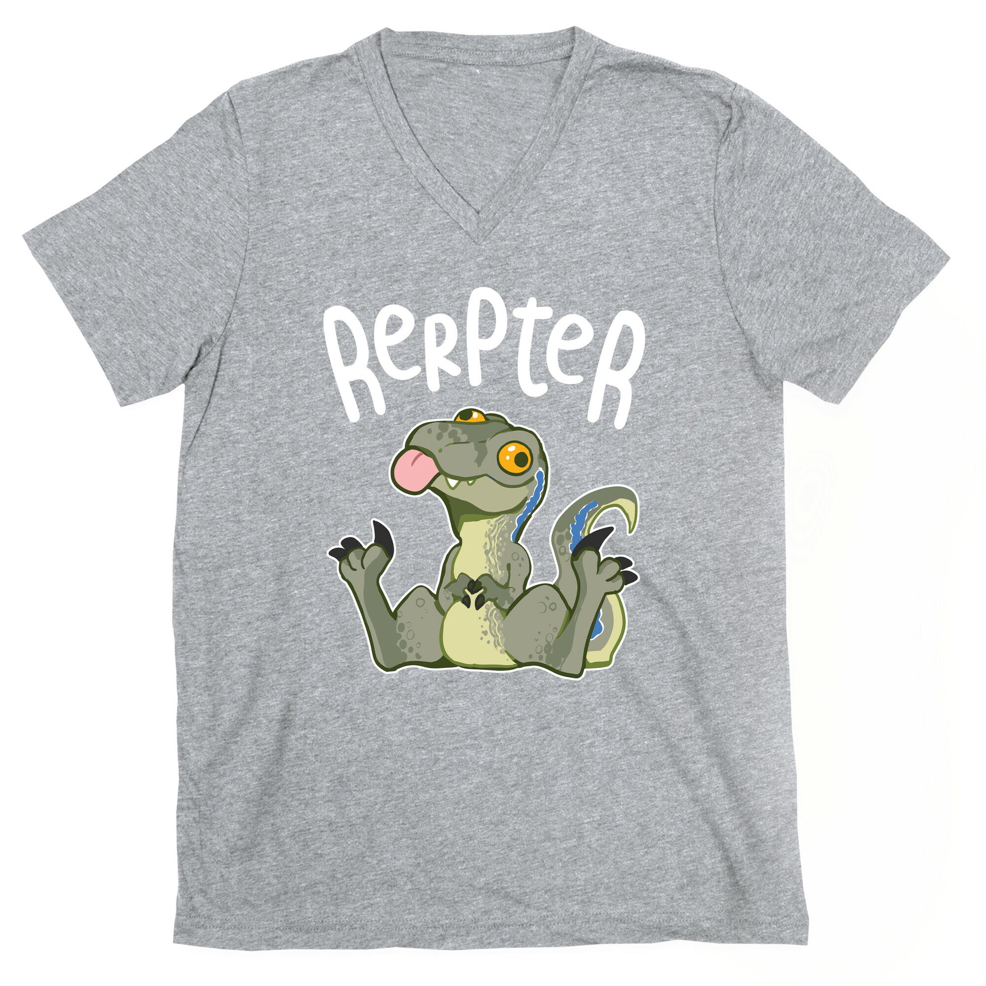 Derpy Raptor Rerpter V-Neck