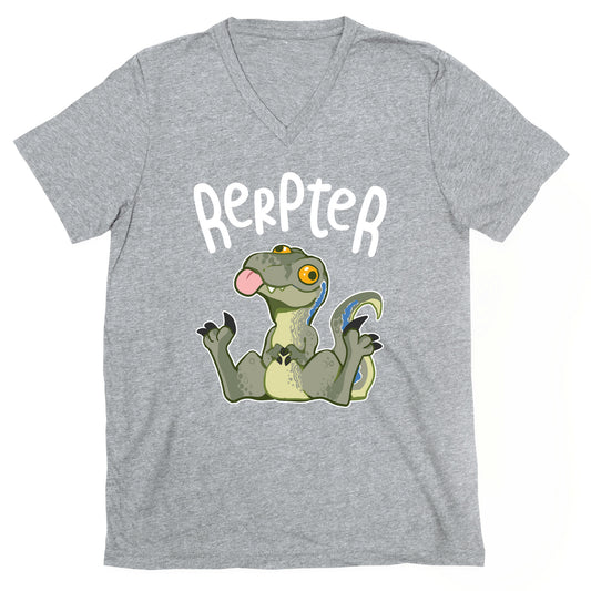 Derpy Raptor Rerpter V-Neck
