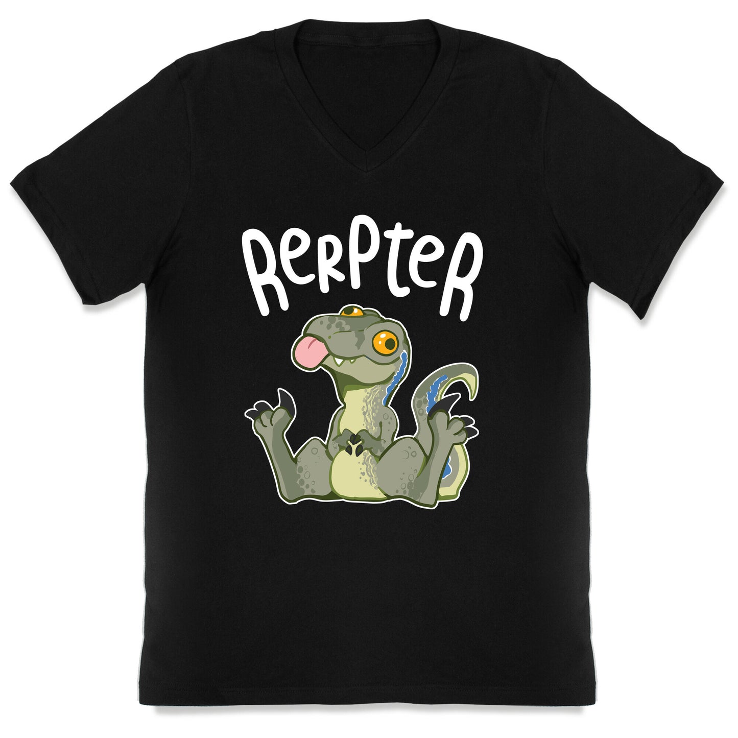 Derpy Raptor Rerpter V-Neck