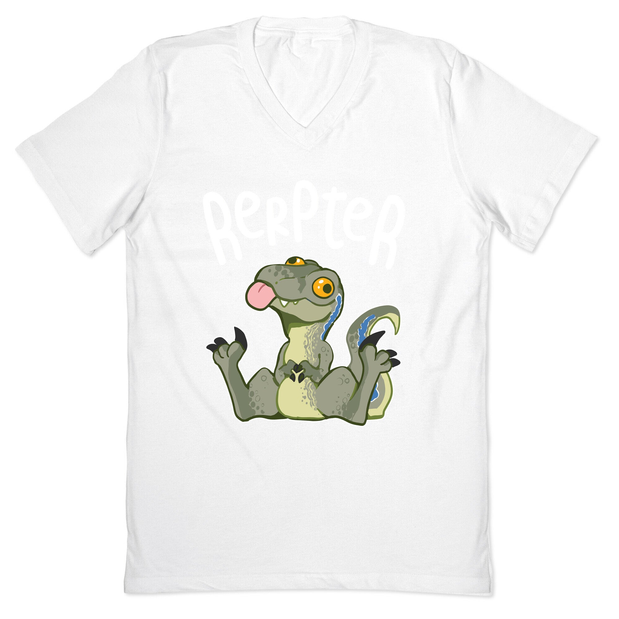 Derpy Raptor Rerpter V-Neck
