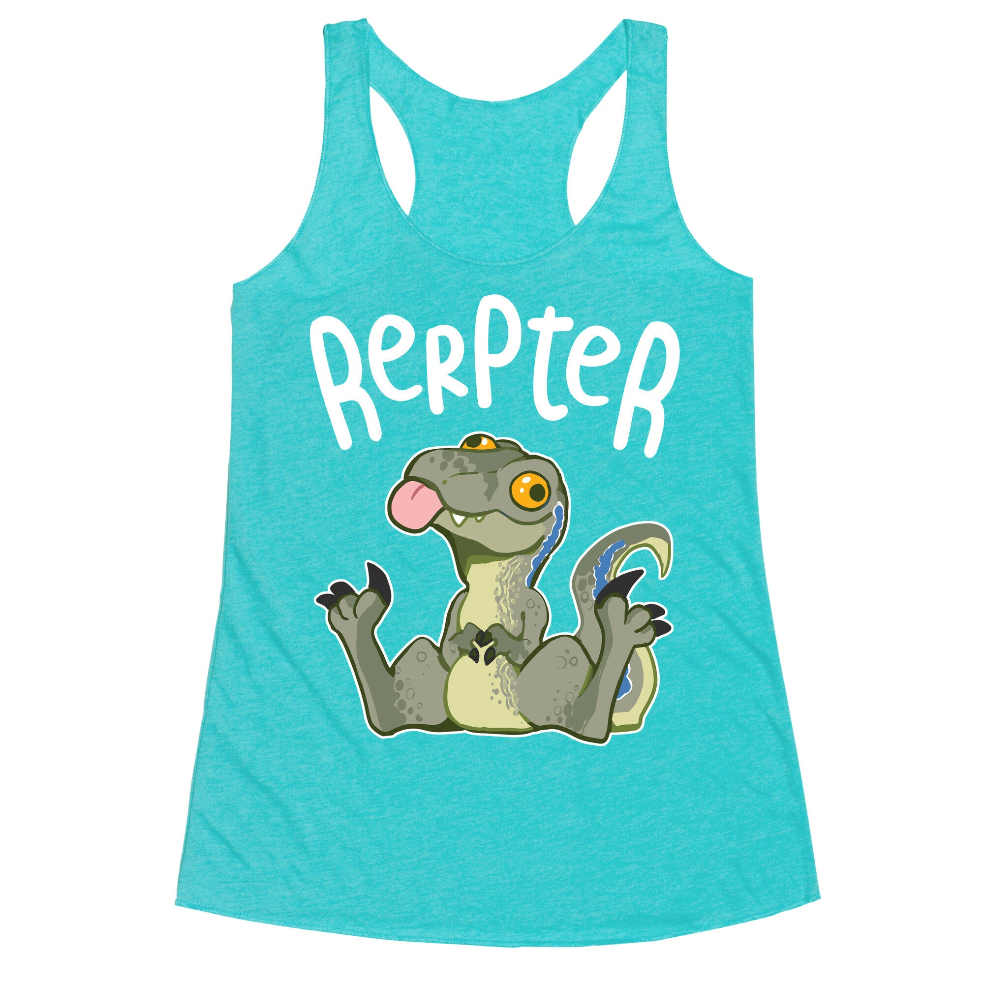 Derpy Raptor Rerpter Racerback Tank