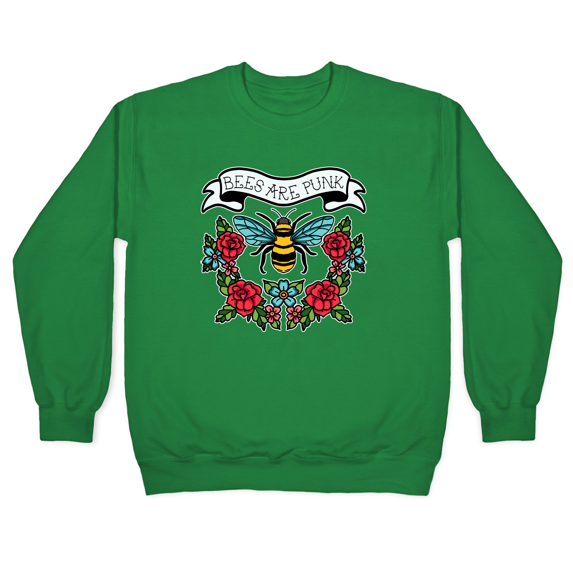 Bees Are Punk Crewneck Sweatshirt