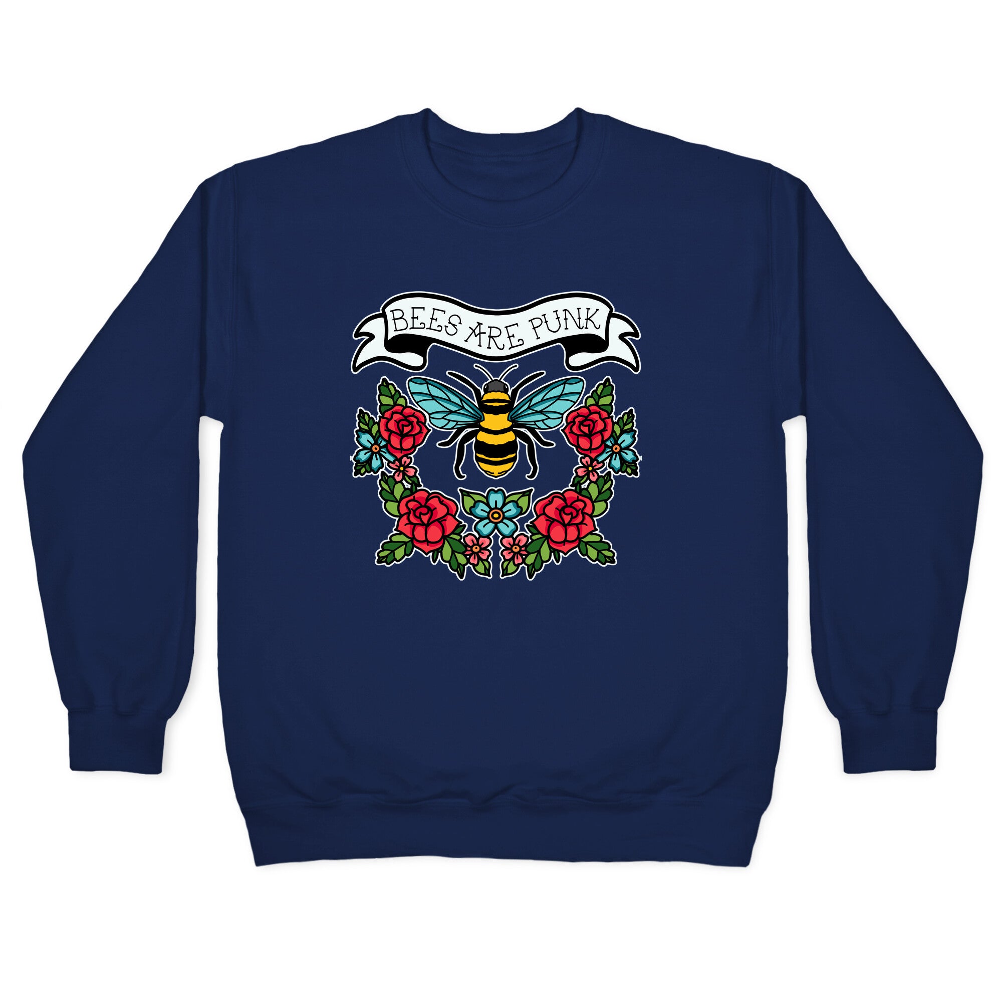 Bees Are Punk Crewneck Sweatshirt
