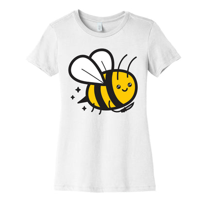 Bee With Knife Women's Cotton Tee