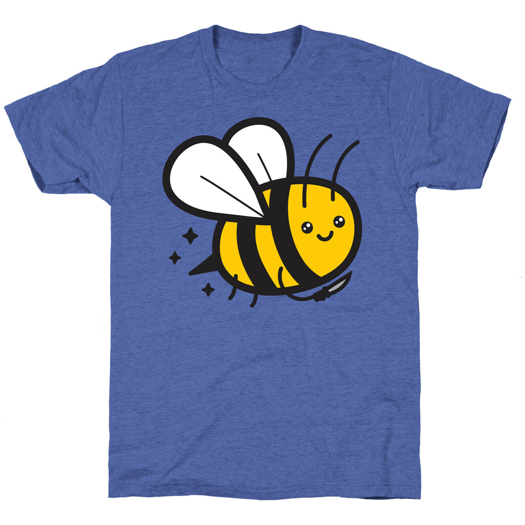 Bee With Knife Unisex Triblend Tee