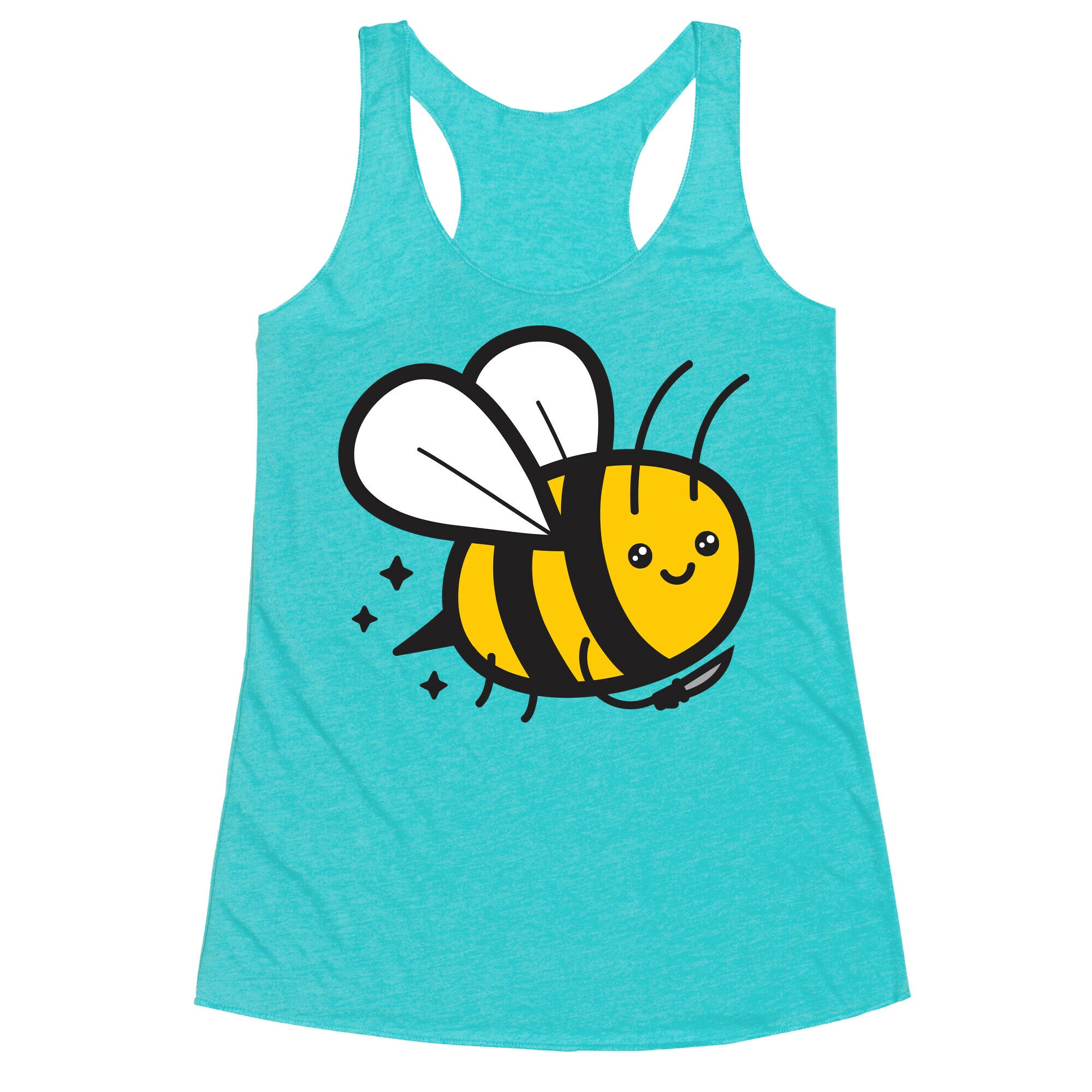 Bee With Knife Racerback Tank
