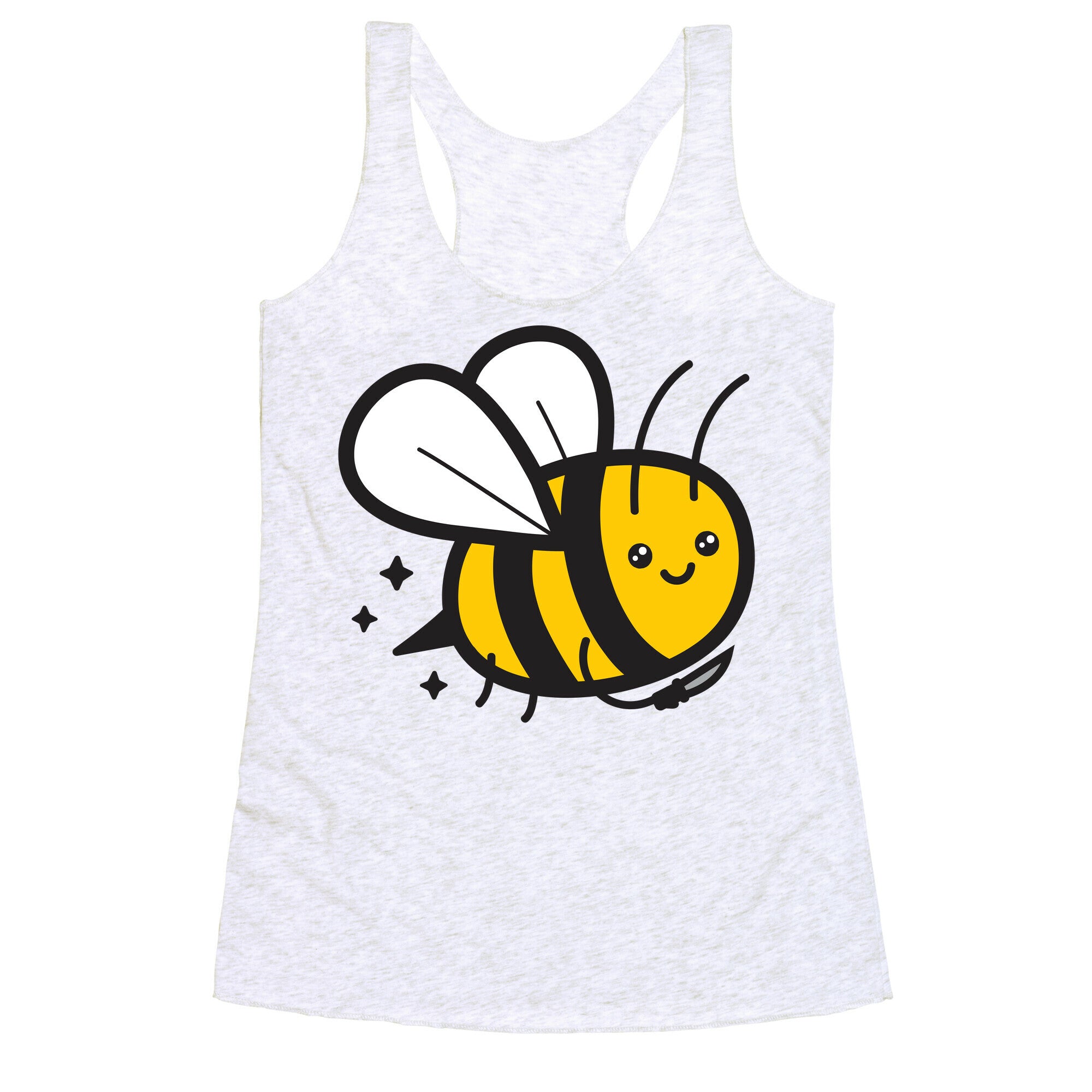 Bee With Knife Racerback Tank