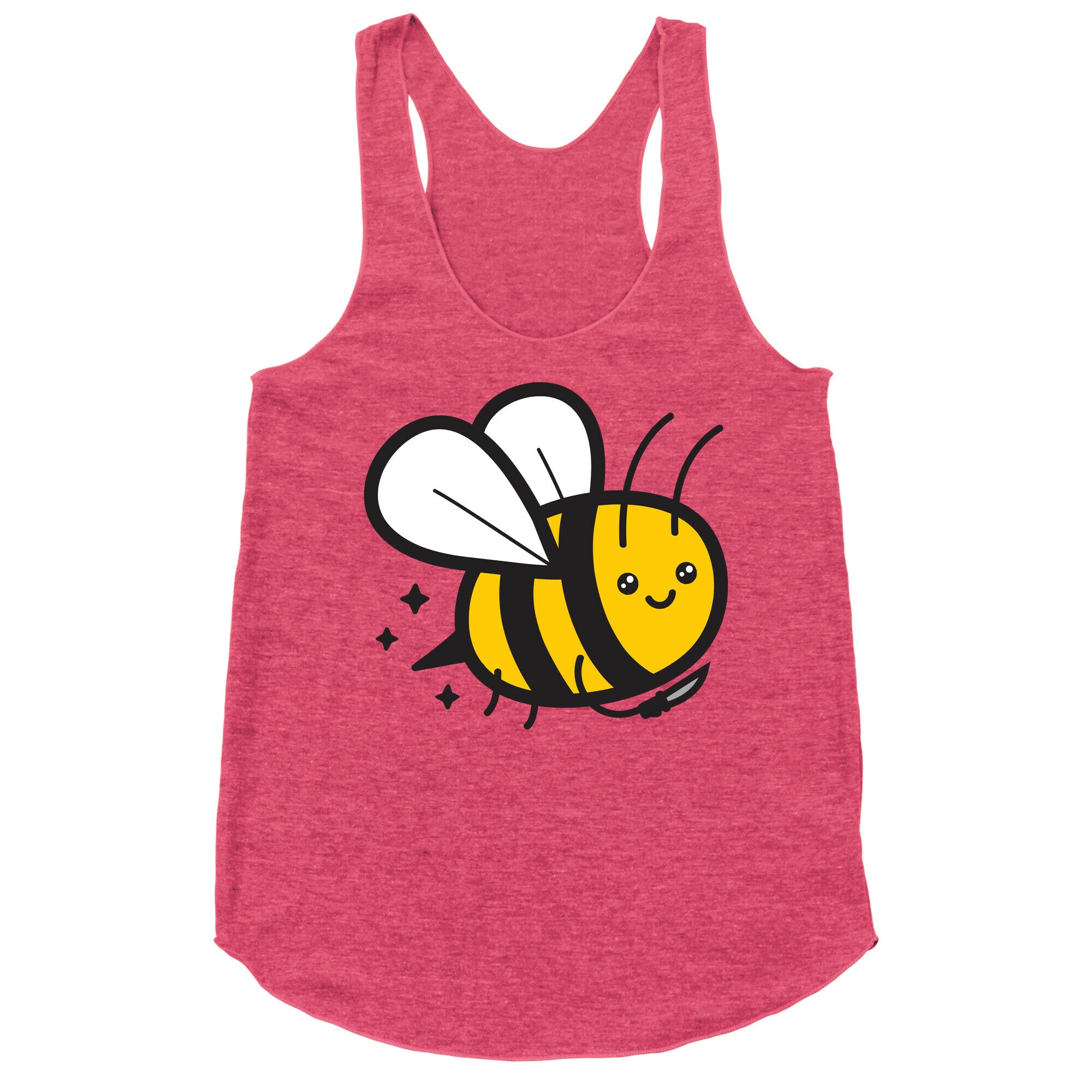 Bee With Knife Racerback Tank
