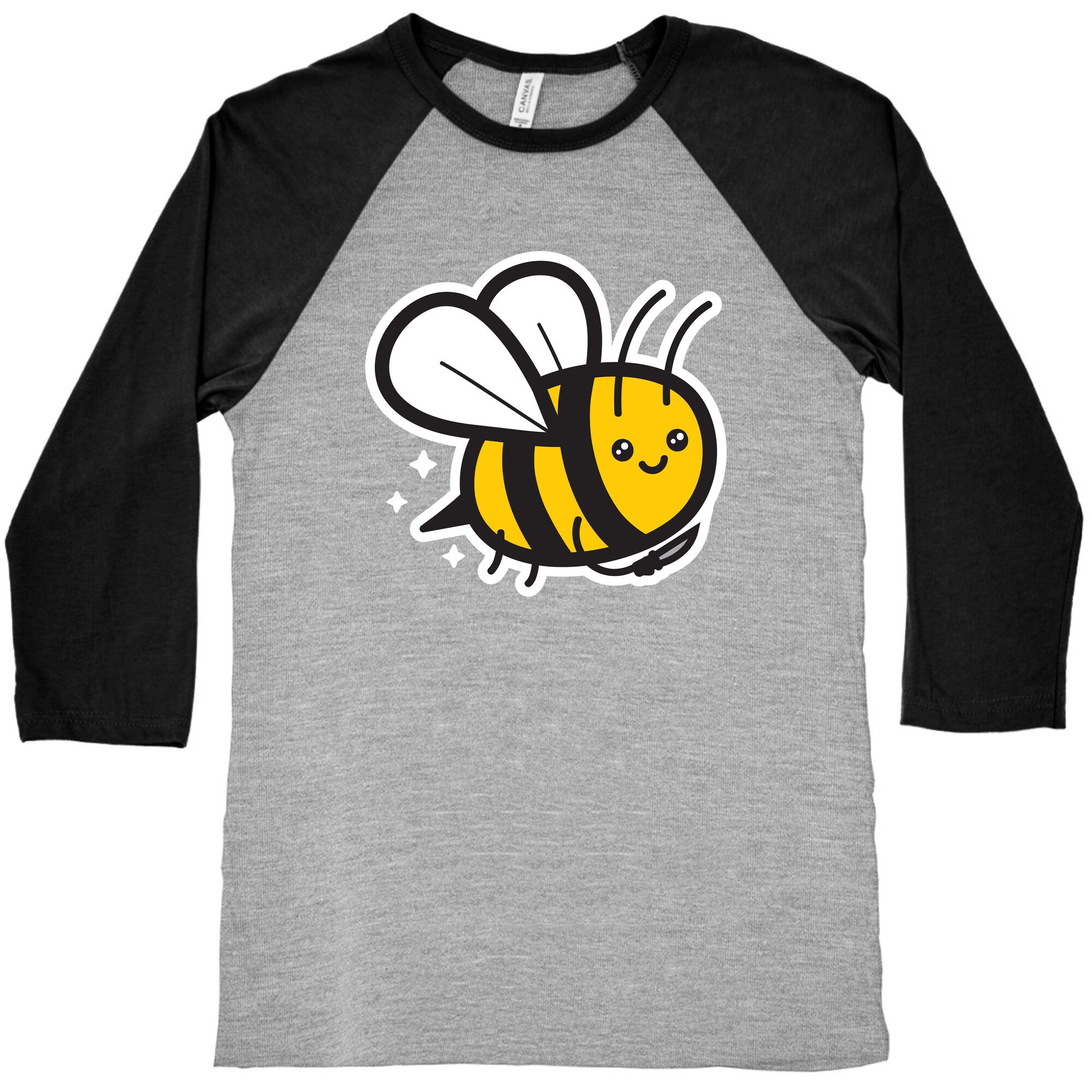 Bee With Knife Baseball Tee