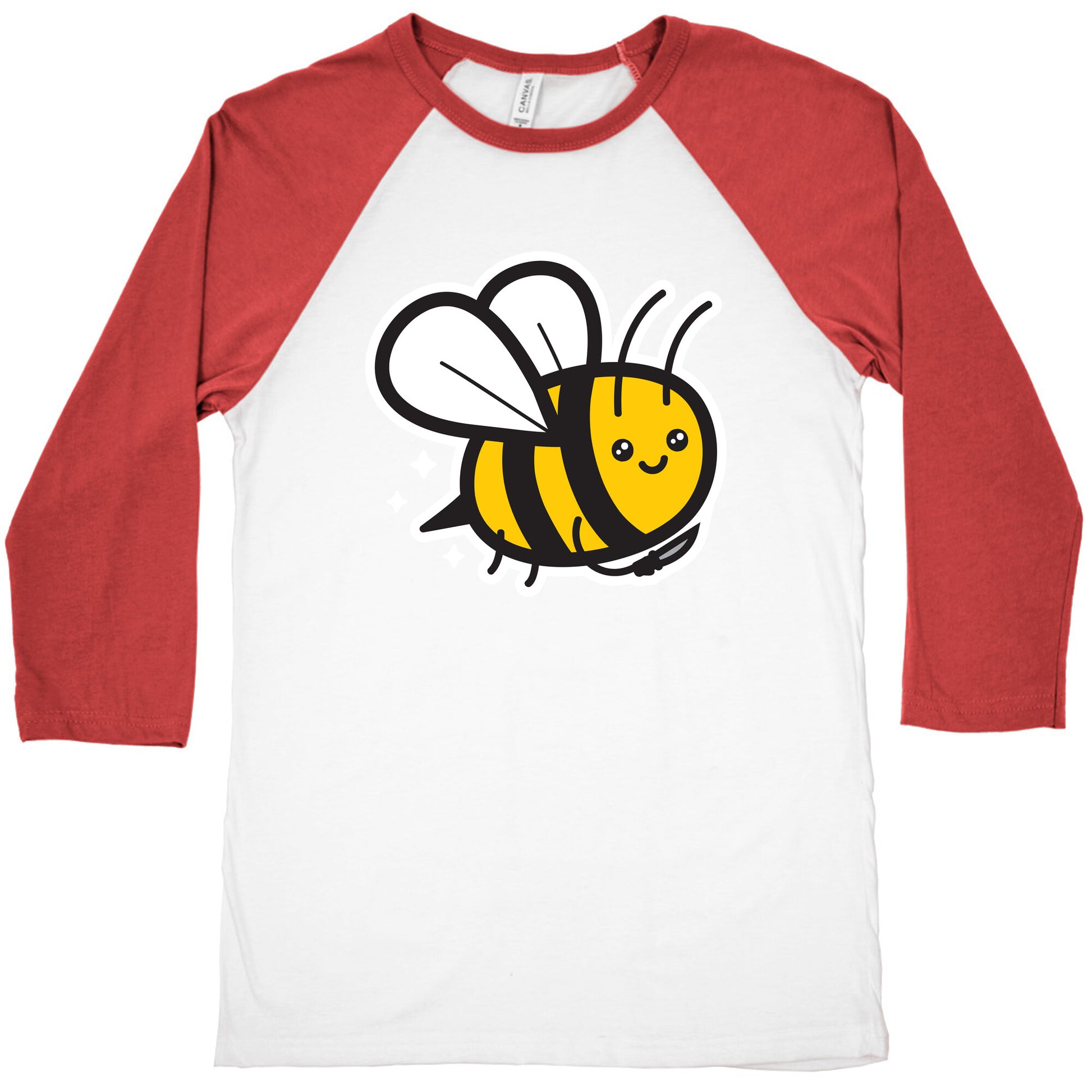 Bee With Knife Baseball Tee