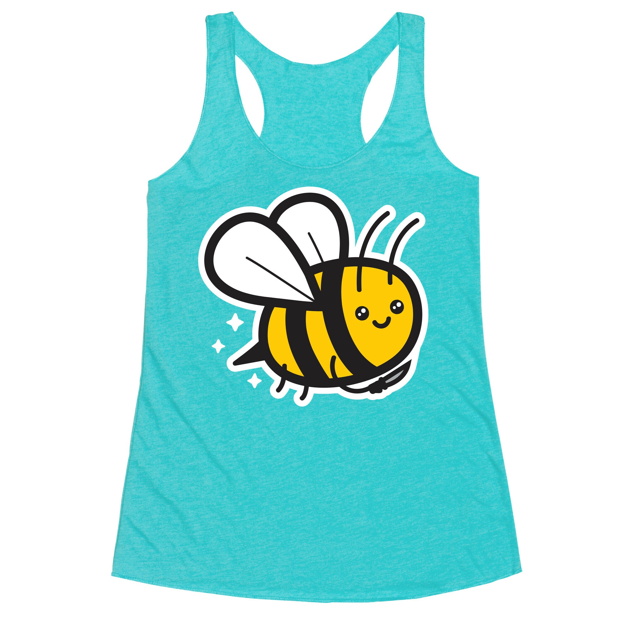 Bee With Knife Racerback Tank