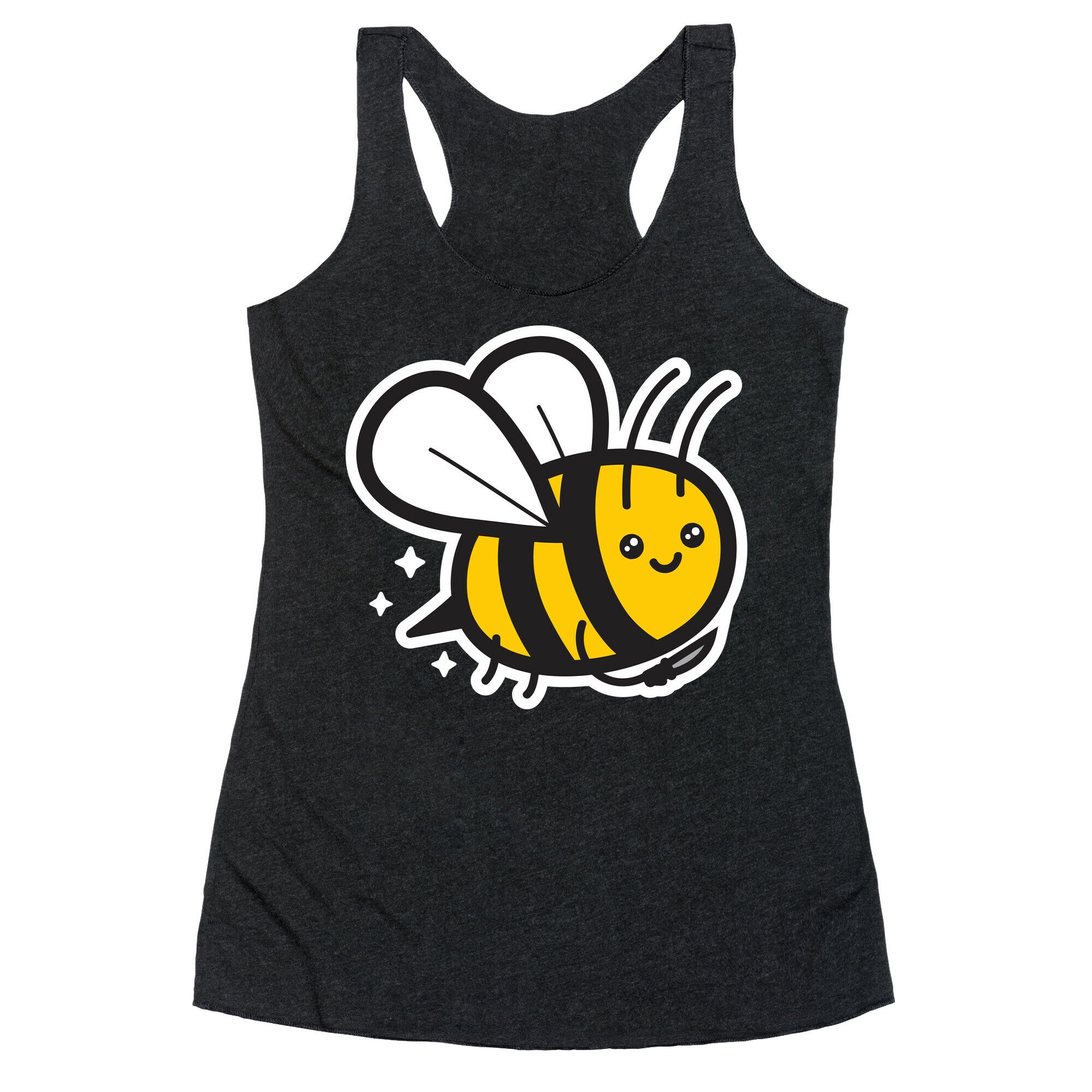 Bee With Knife Racerback Tank
