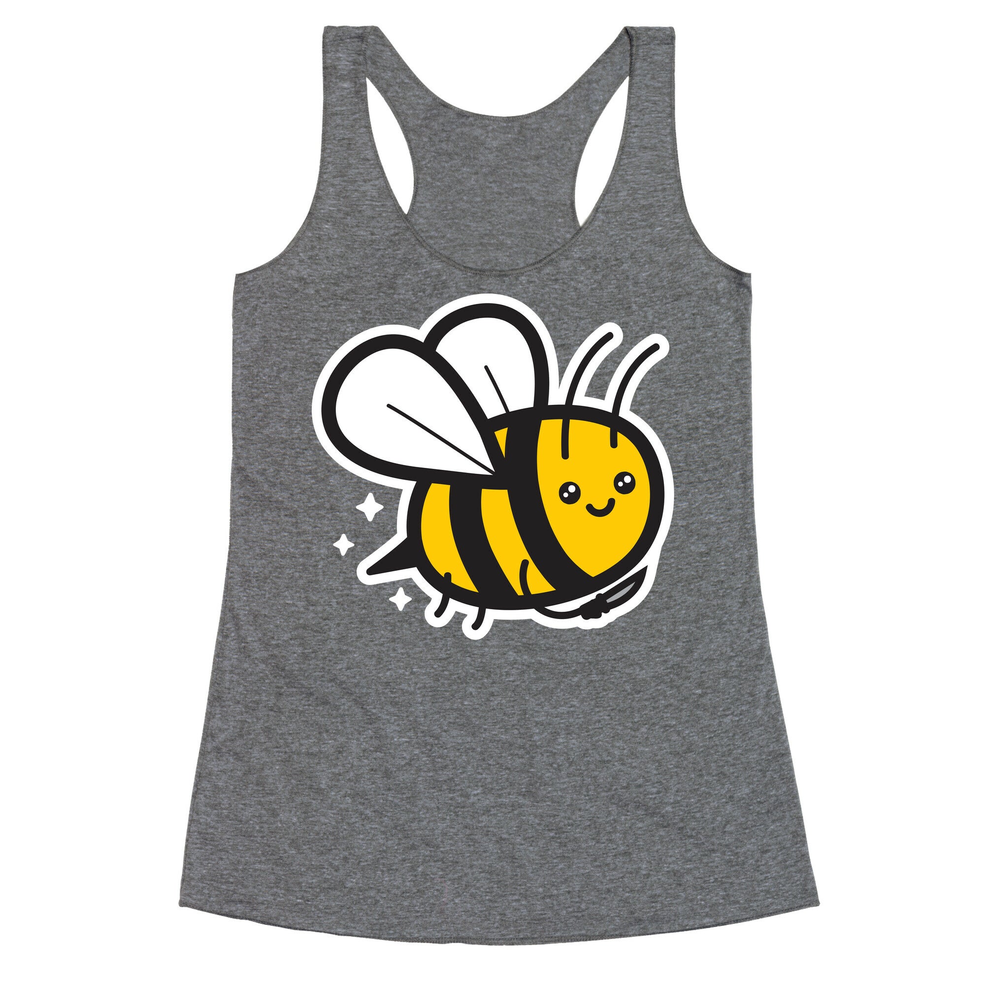 Bee With Knife Racerback Tank