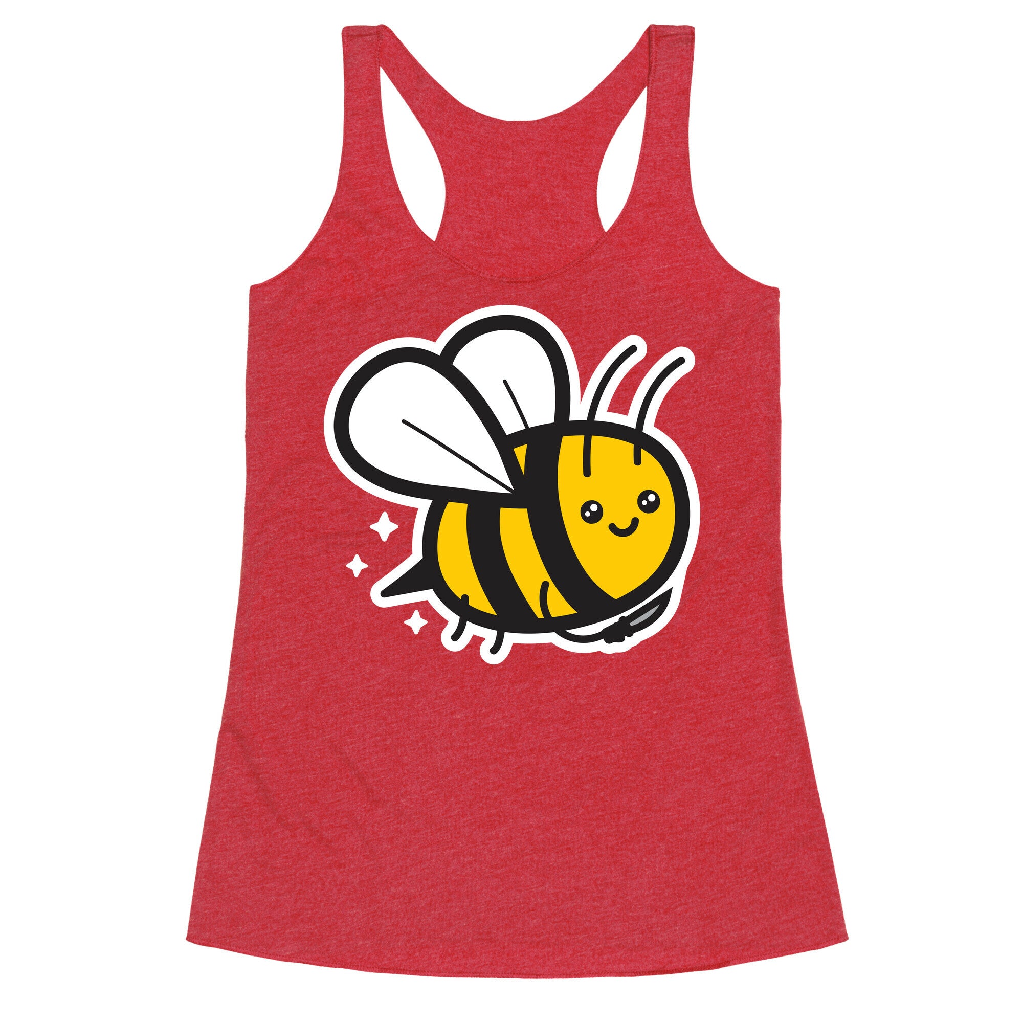 Bee With Knife Racerback Tank