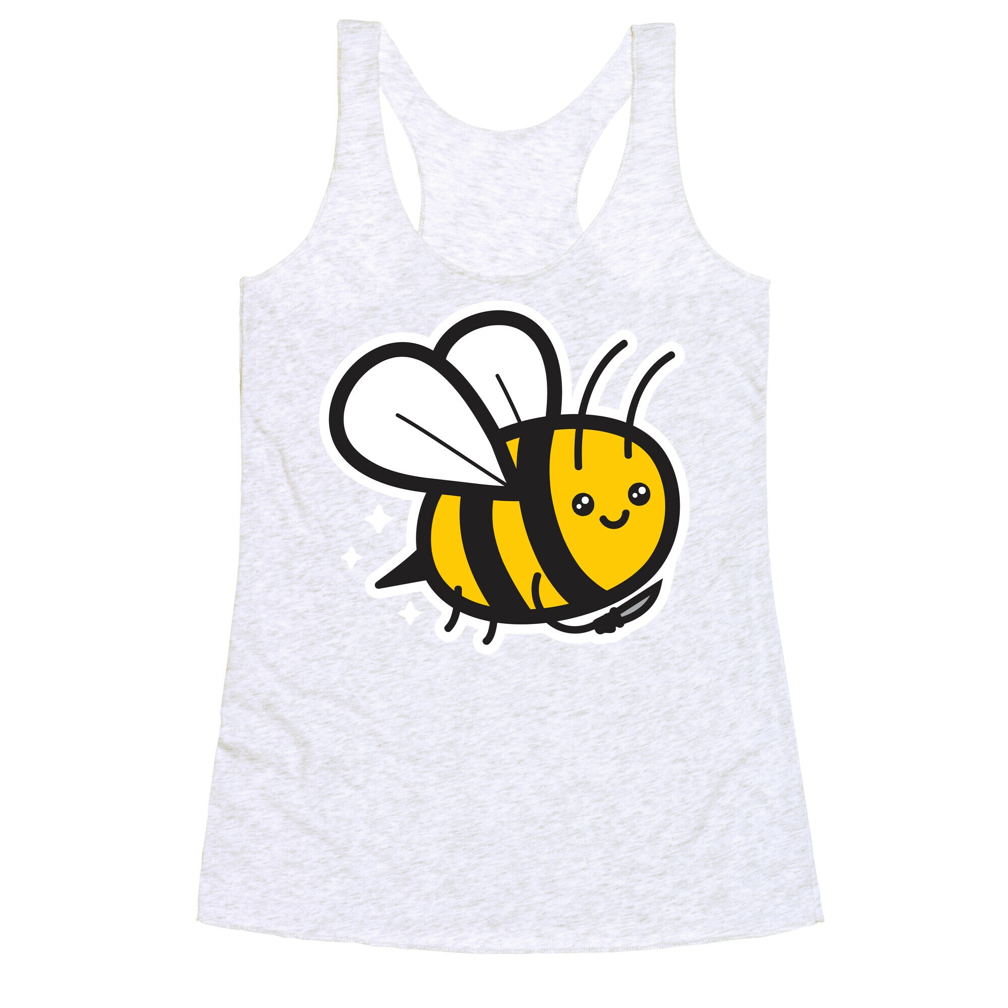 Bee With Knife Racerback Tank