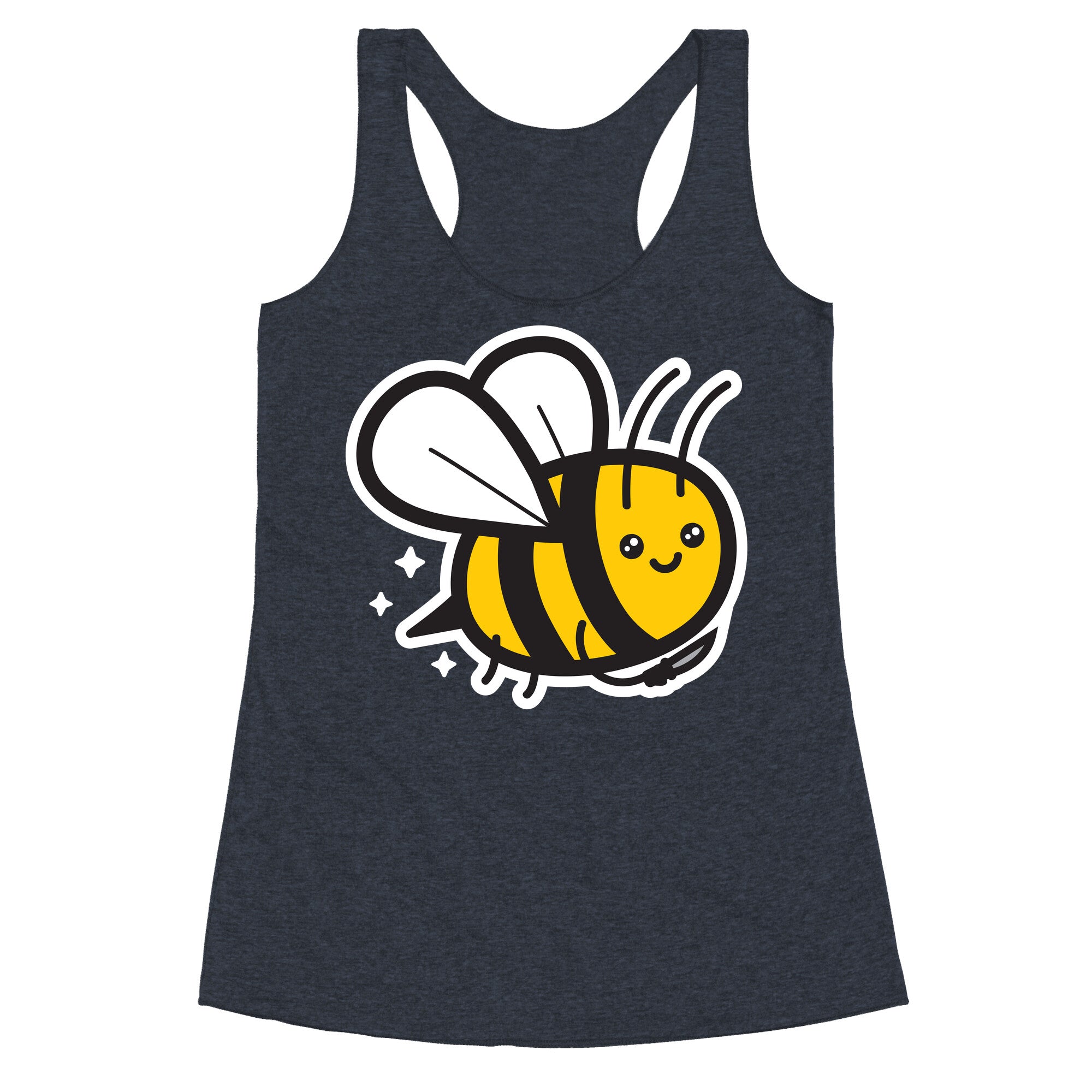Bee With Knife Racerback Tank