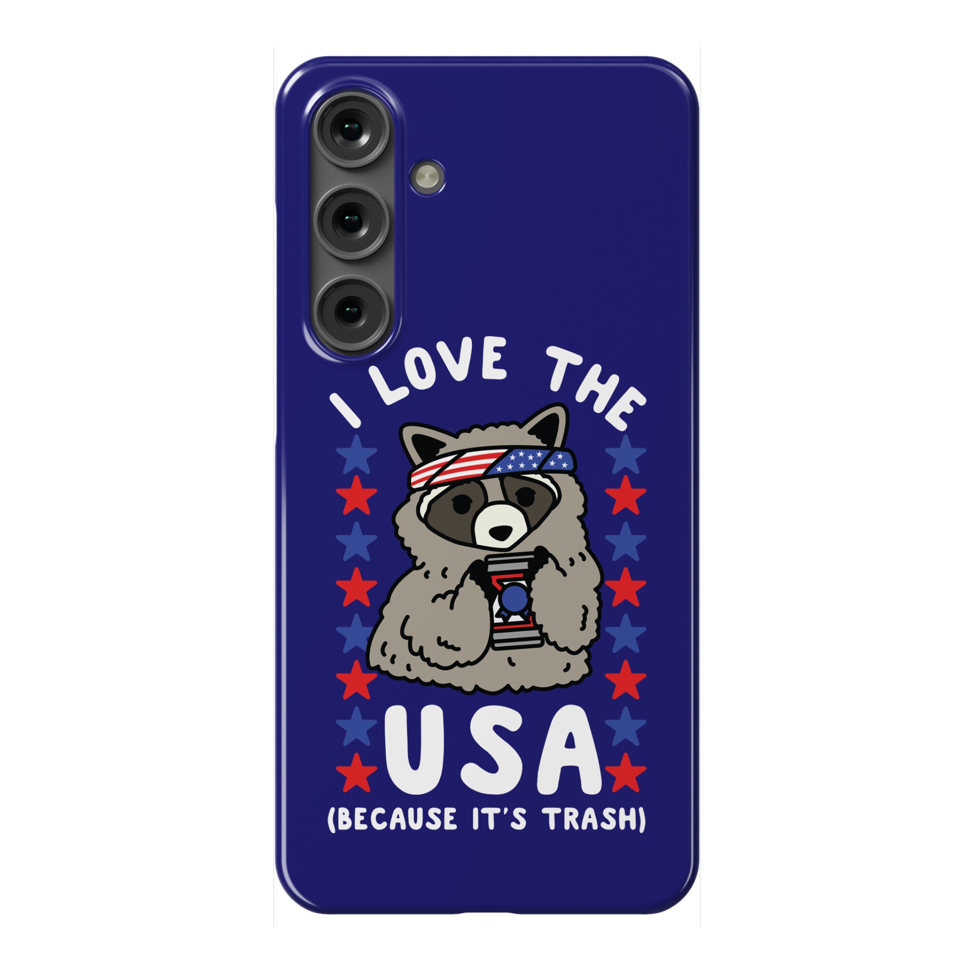 I Love USA Because It's Trash Racoon Phone Case