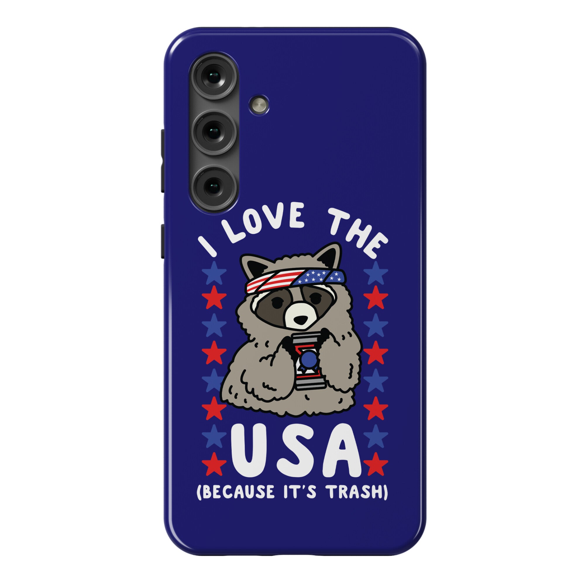 I Love USA Because It's Trash Racoon Phone Case