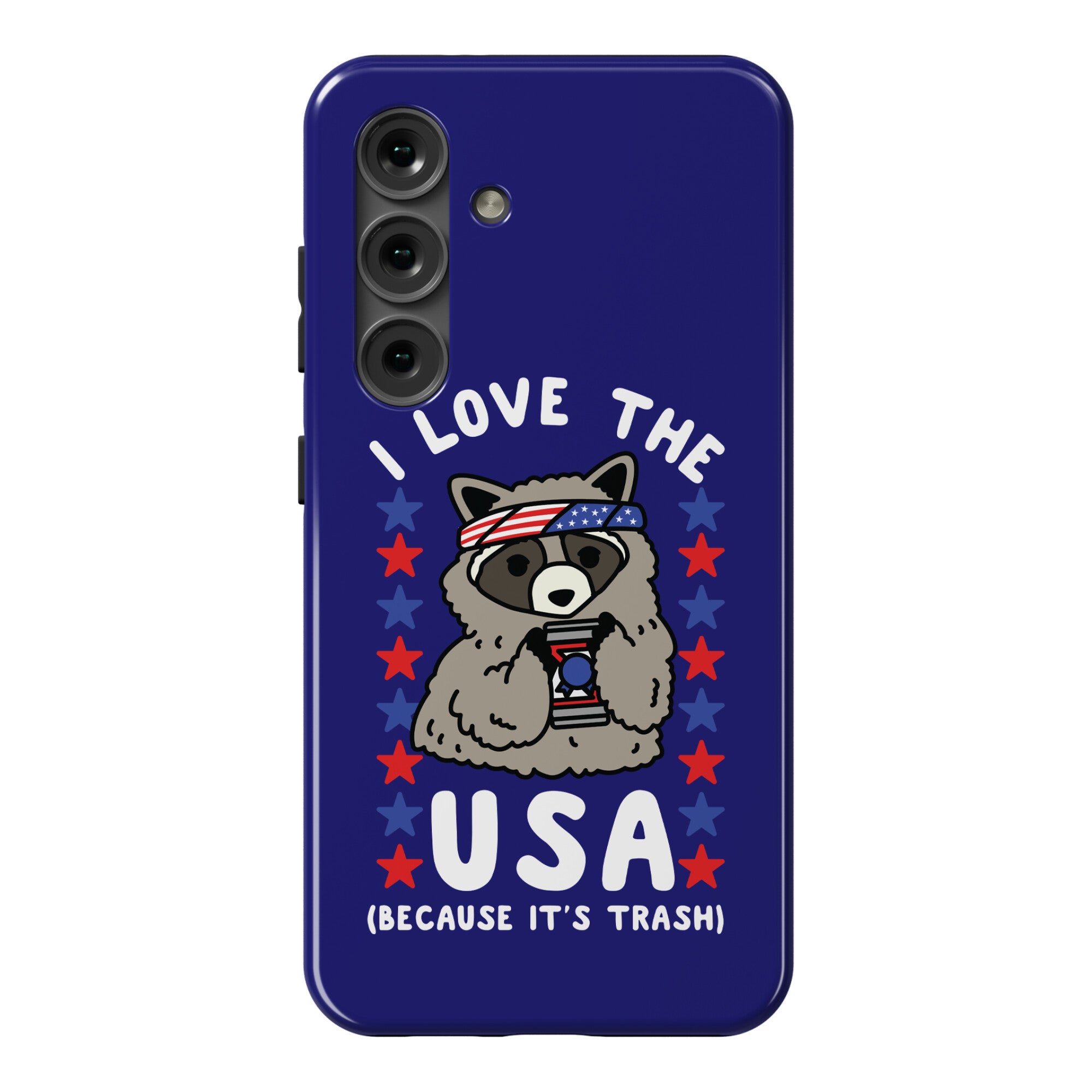 I Love USA Because It's Trash Racoon Phone Case