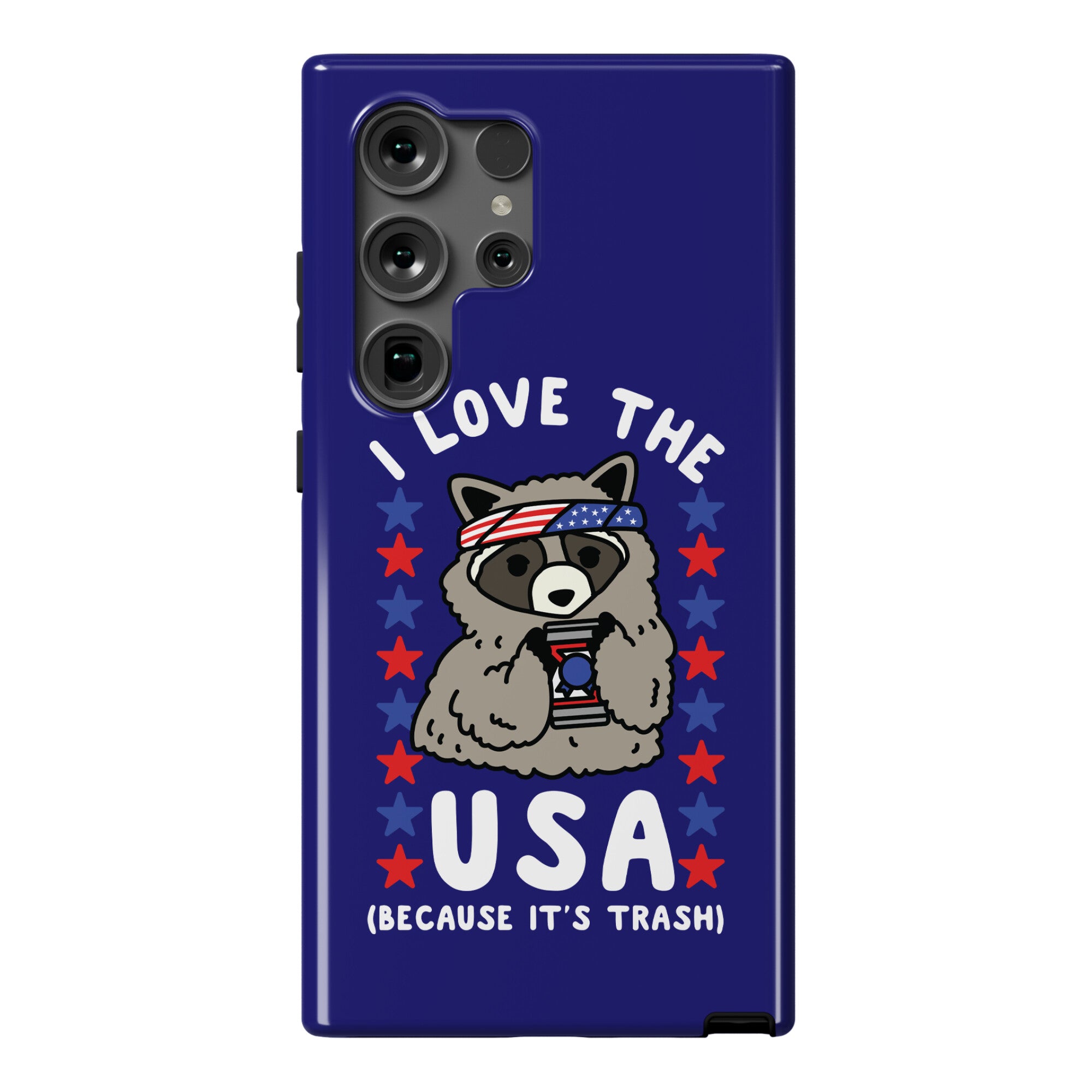 I Love USA Because It's Trash Racoon Phone Case