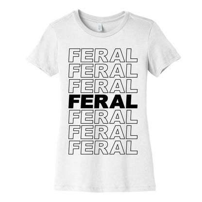 Feral Thank You Bag Parody Women's Cotton Tee