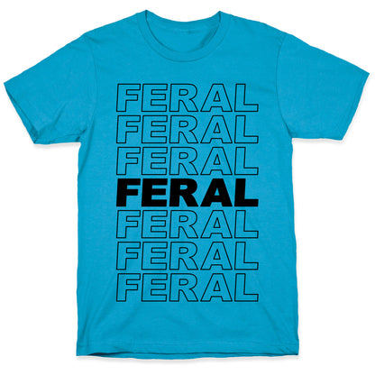 Feral Thank You Bag Parody Unisex Triblend Tee
