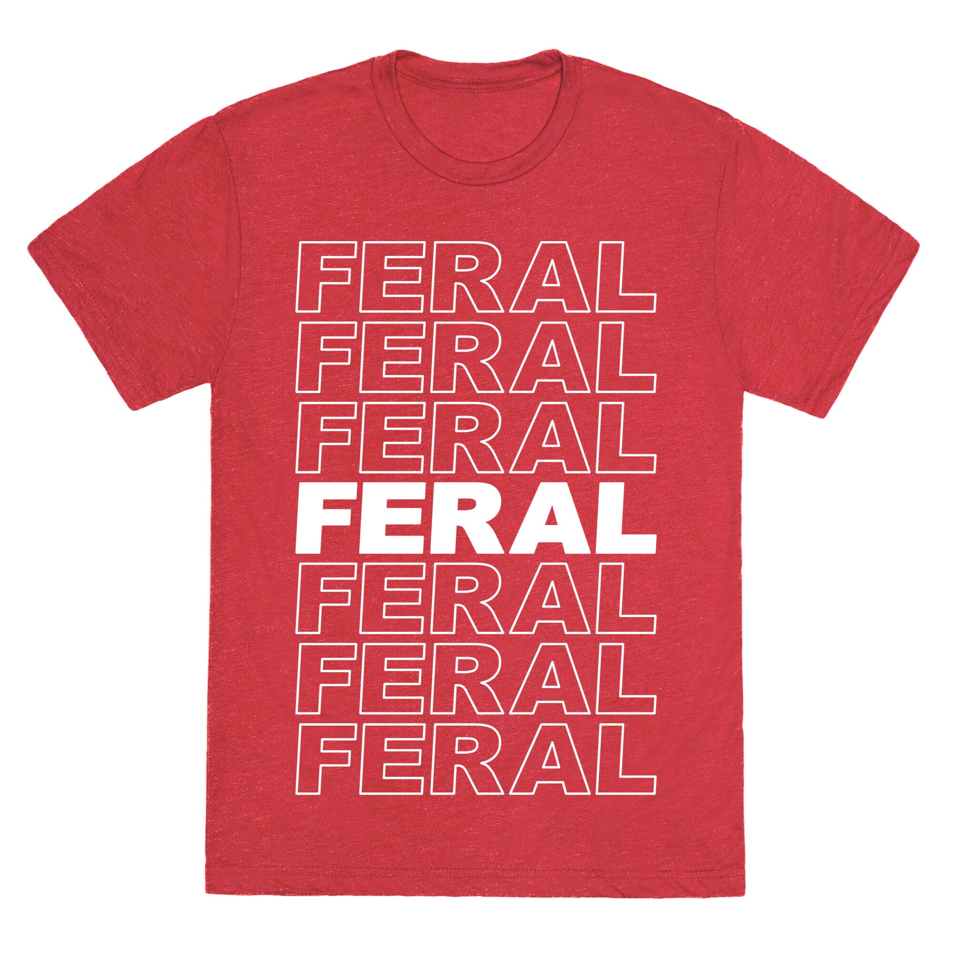 Feral Thank You Bag Parody Unisex Triblend Tee