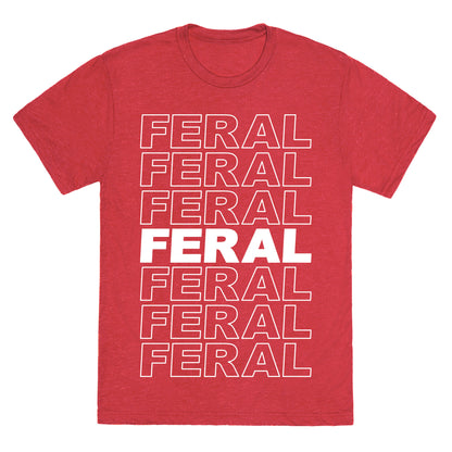Feral Thank You Bag Parody Unisex Triblend Tee