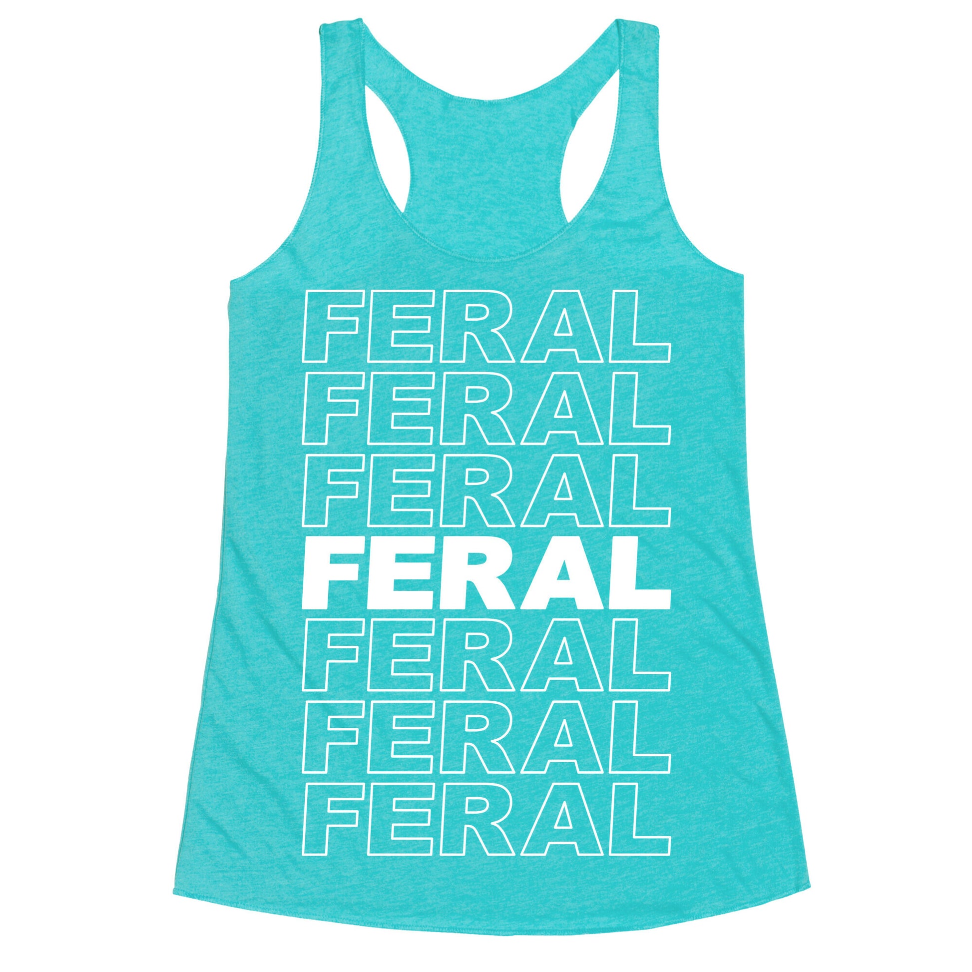 Feral Thank You Bag Parody Racerback Tank