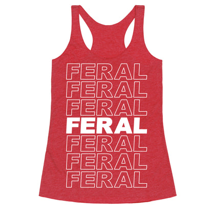 Feral Thank You Bag Parody Racerback Tank