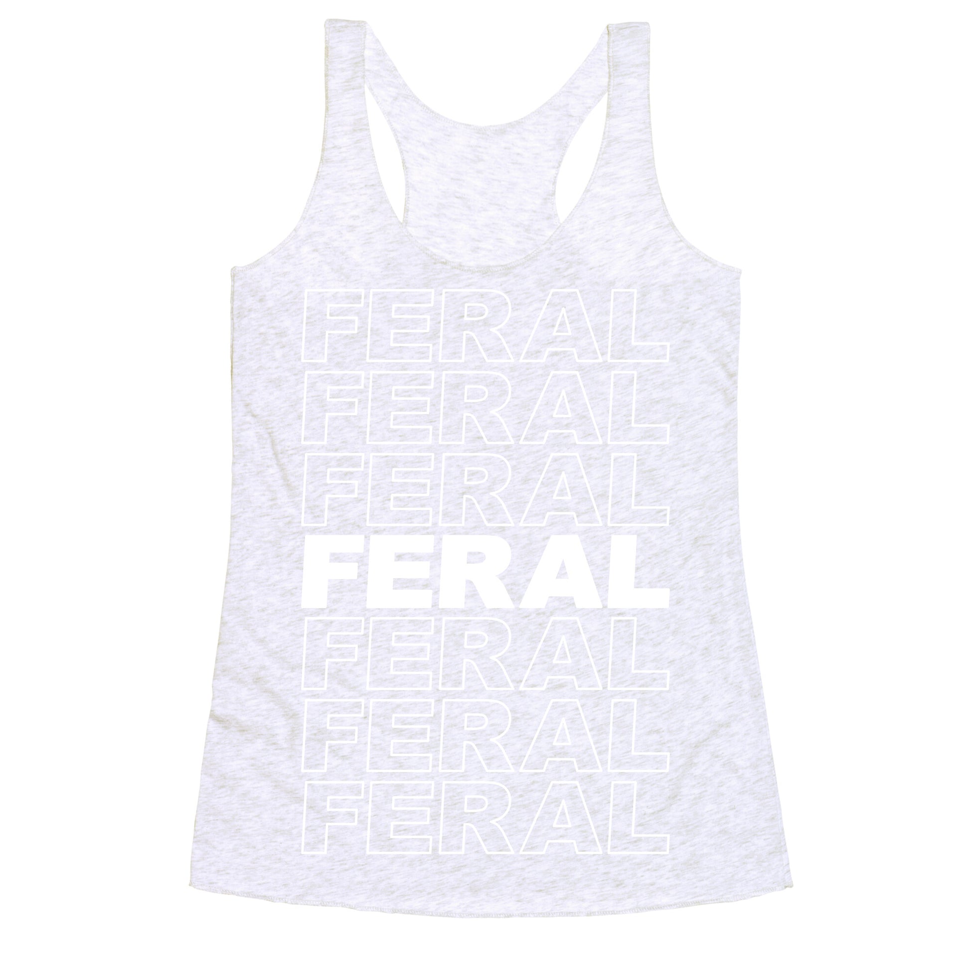Feral Thank You Bag Parody Racerback Tank
