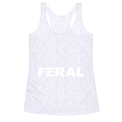 Feral Thank You Bag Parody Racerback Tank