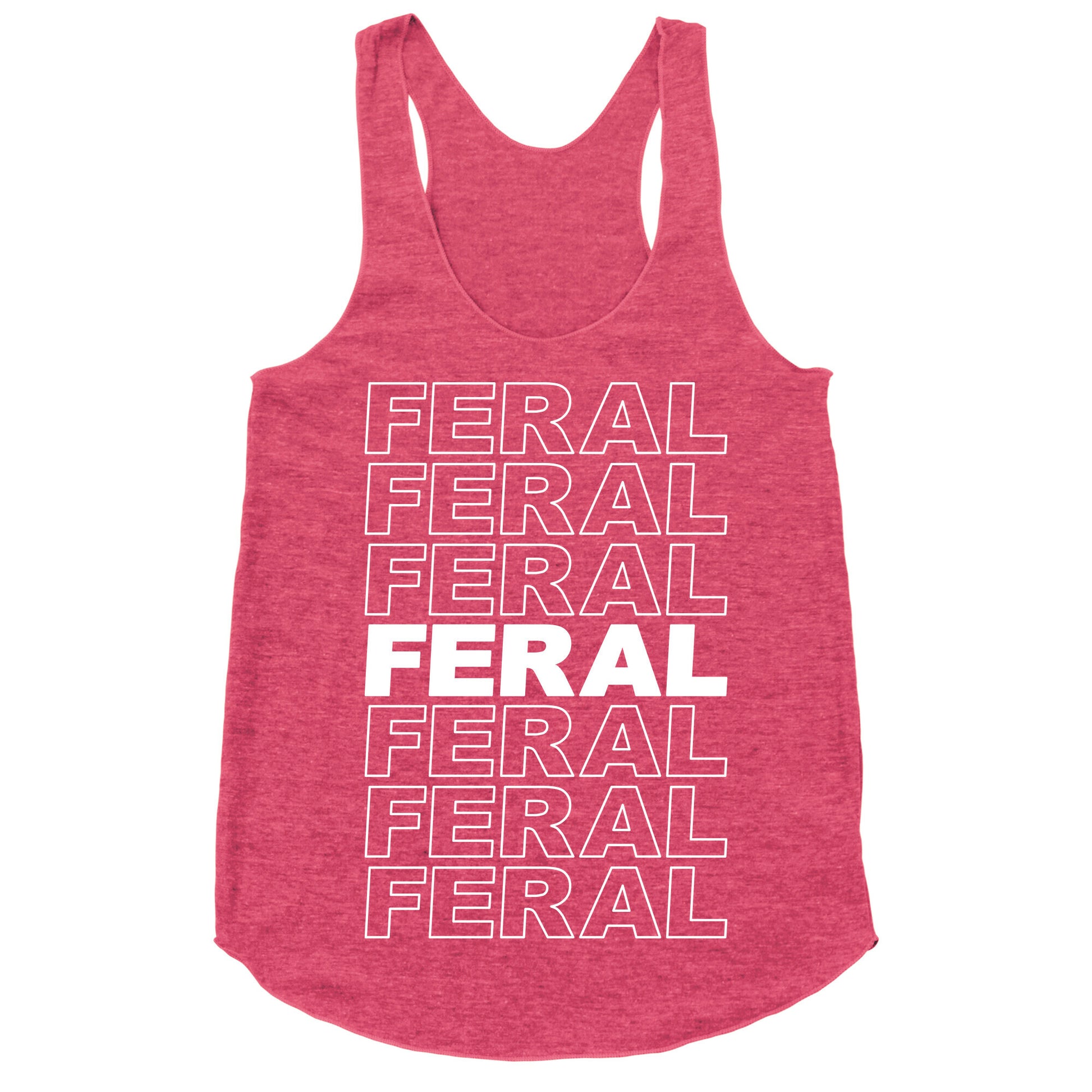 Feral Thank You Bag Parody Racerback Tank