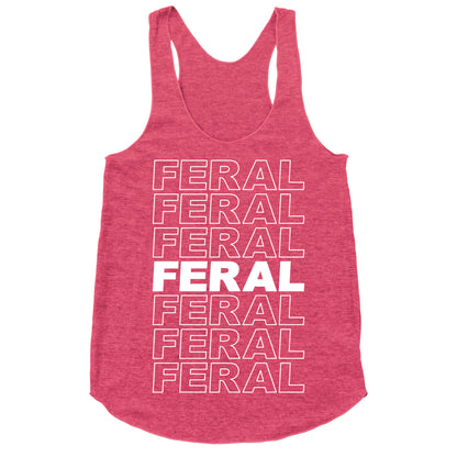 Feral Thank You Bag Parody Racerback Tank