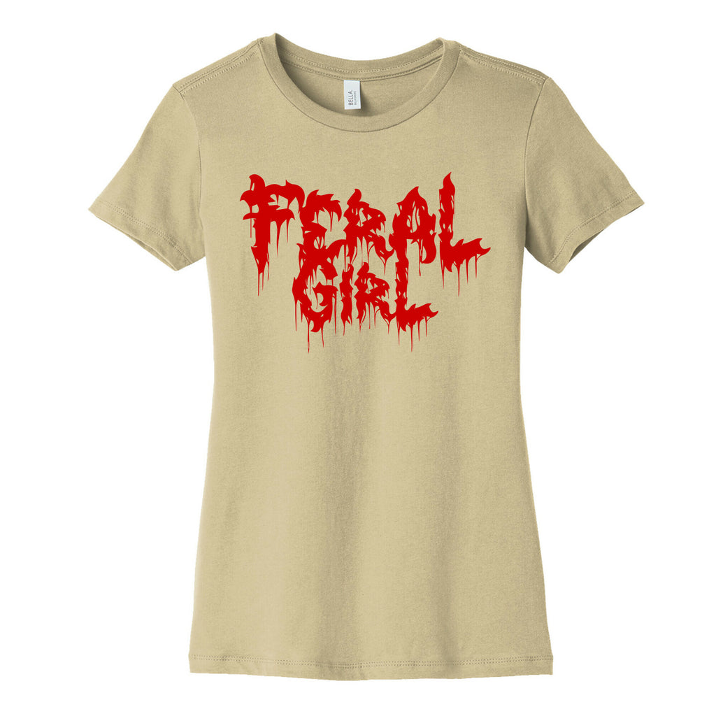 Feral Girl Metal Band Parody Women's Cotton Tee
