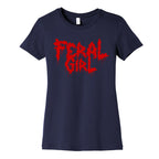 Feral Girl Metal Band Parody Women's Cotton Tee