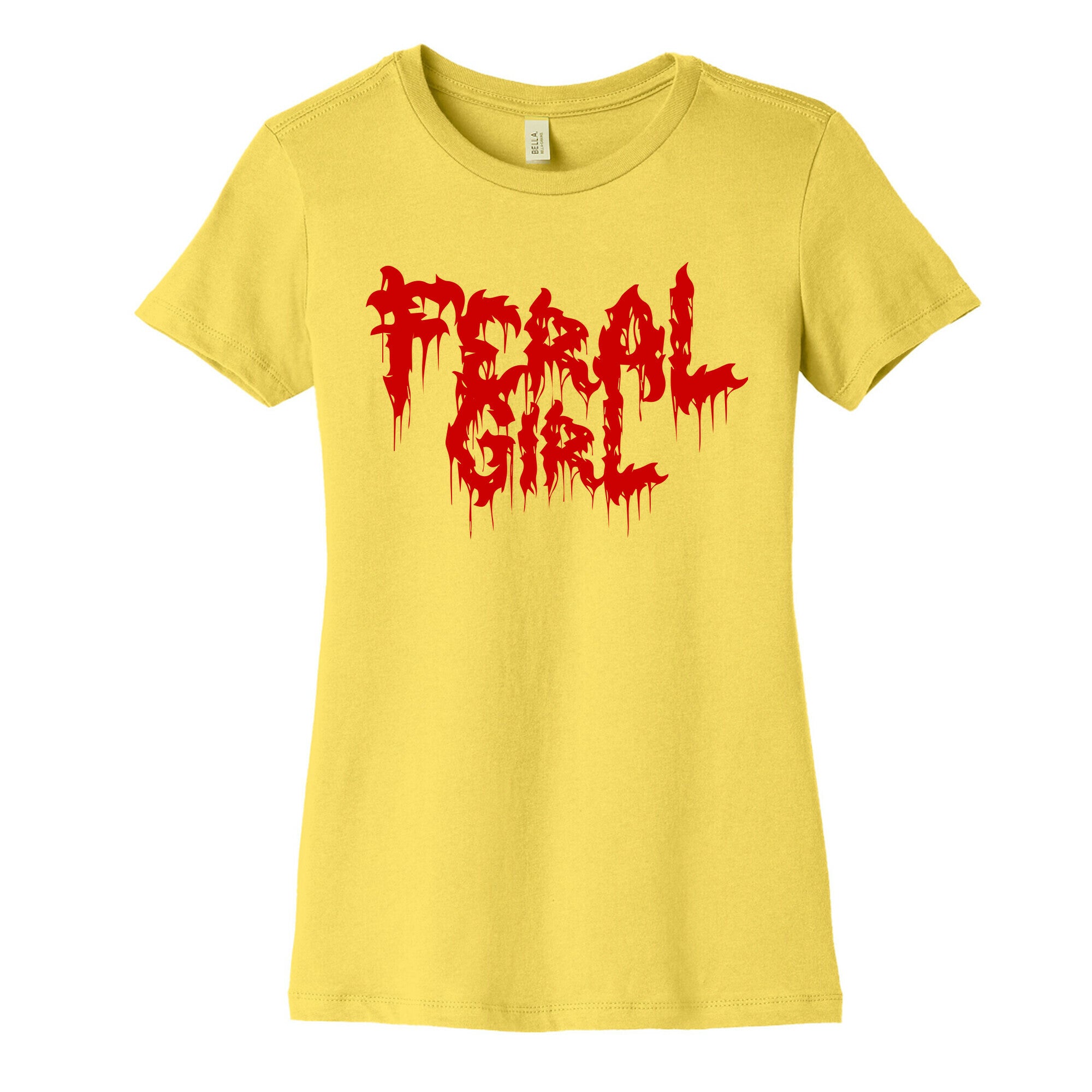 Feral Girl Metal Band Parody Women's Cotton Tee